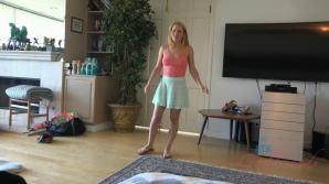 ATK You fondle her tits while she smokes, then you cum on them