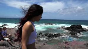 Maya Bijou had an excellent time at the nude beach xxx video
