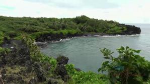 ATK Emily enjoys a day out in the caves, and black sand beach.