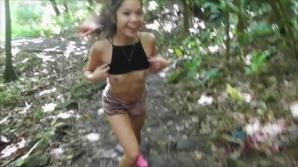 Vina flashes you while you explore until you hit the nude beach xxx video