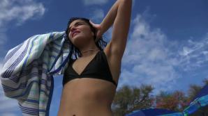 atkgirlfriends.com You hit the beach with Emily, and she flashes you.