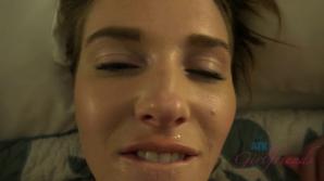 You take Ashley to the waterfall, then cum on her face.