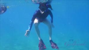 ATK Sadie does some snorkeling and sucking.