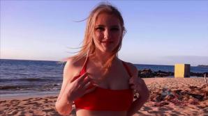 atkgirlfriends.com You get sucked off at the Nude beach from Melody Marks.