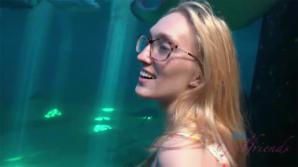 XXX Victoria has a blast at the aquarium, and in the car after.